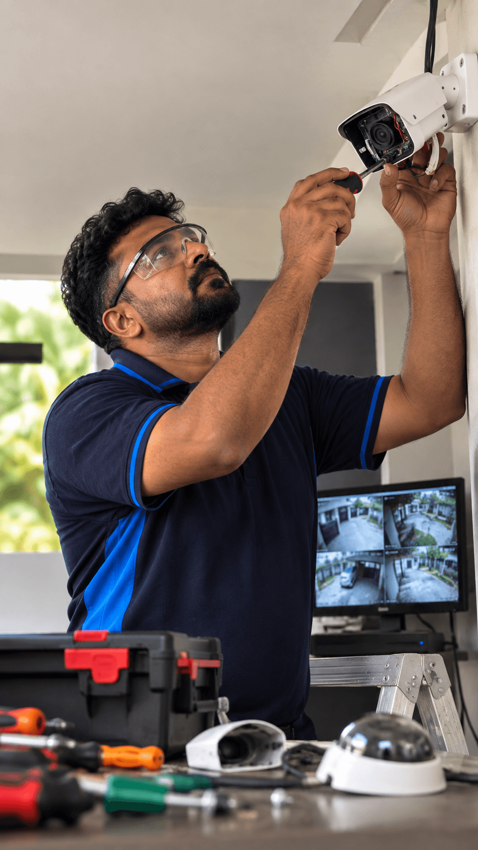 HD video door phone outdoor camera station with two-way intercom installed in Kollam Kerala